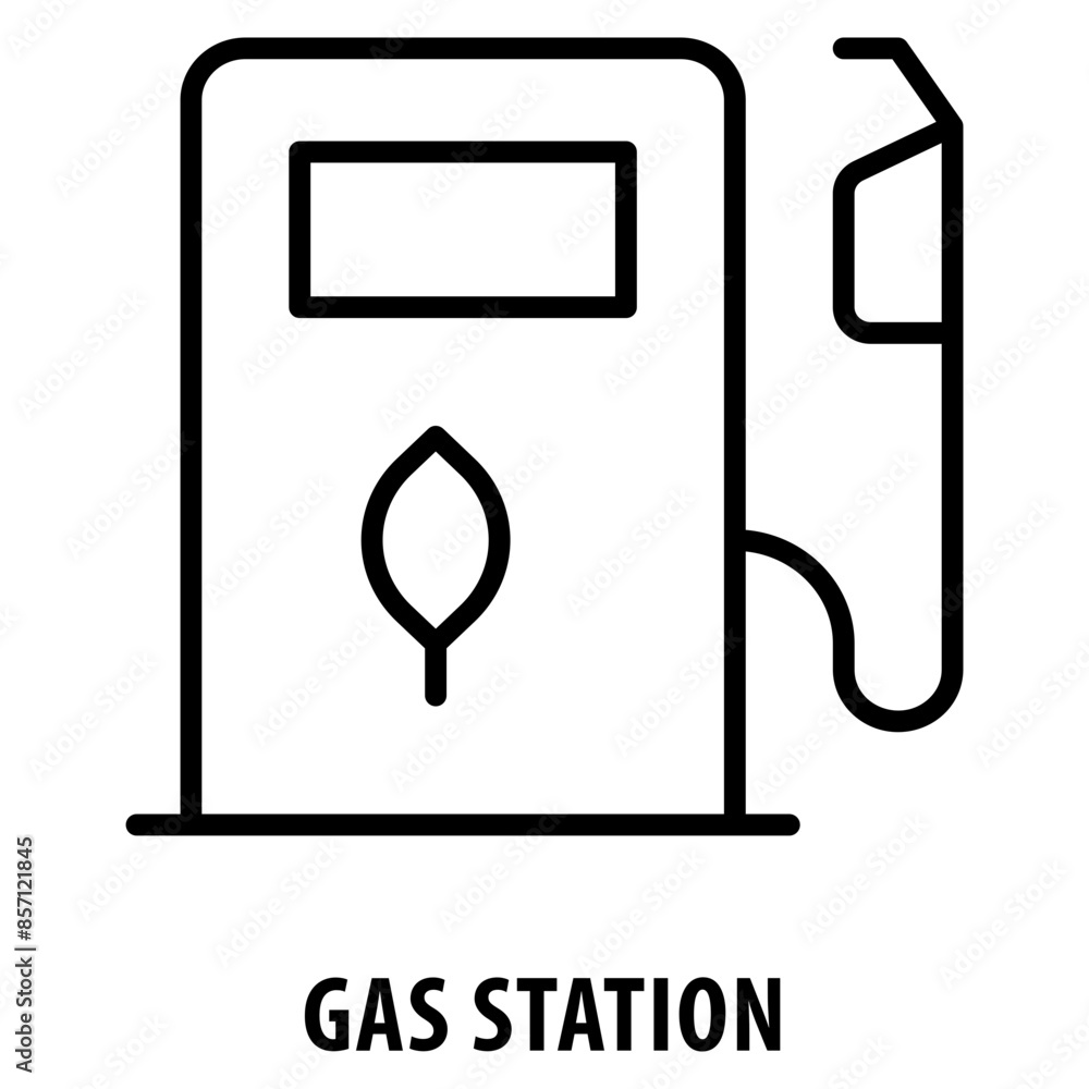 Poster gas station icon simple and easy to edit for your design elements