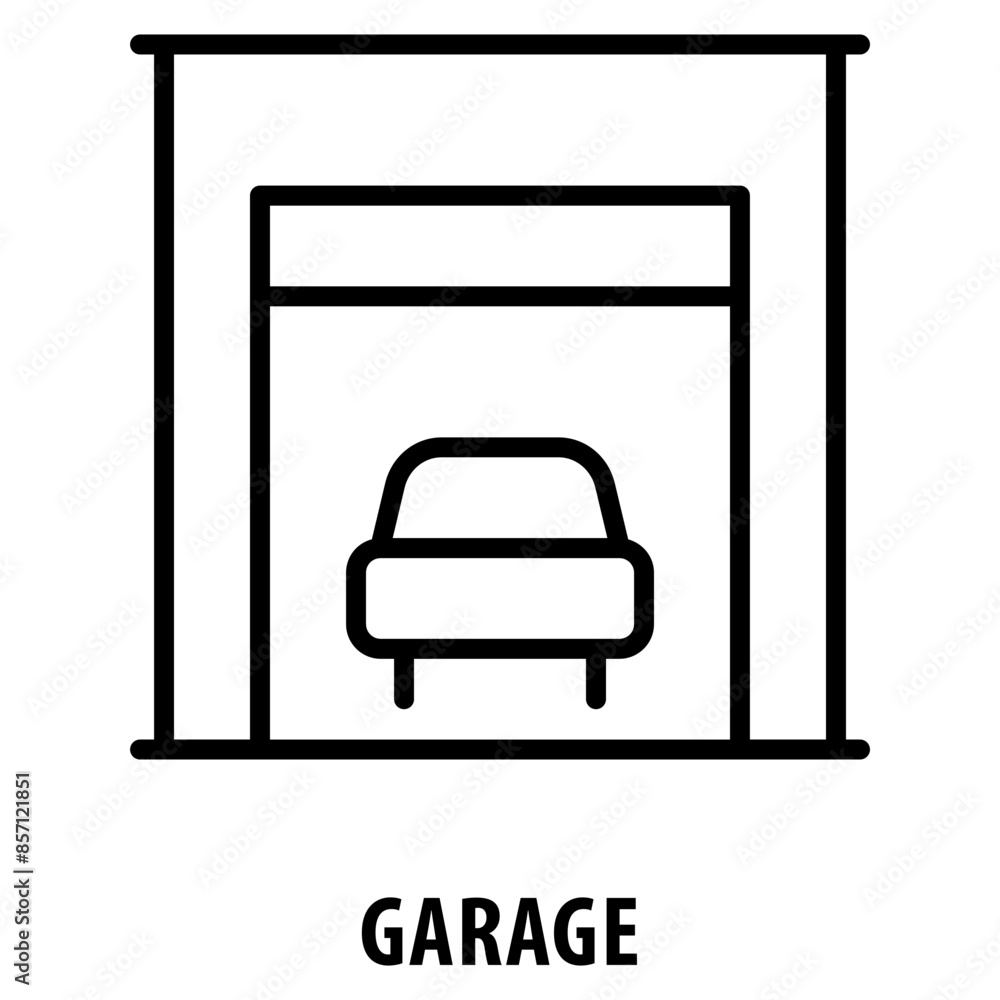 Poster garage icon simple and easy to edit for your design elements