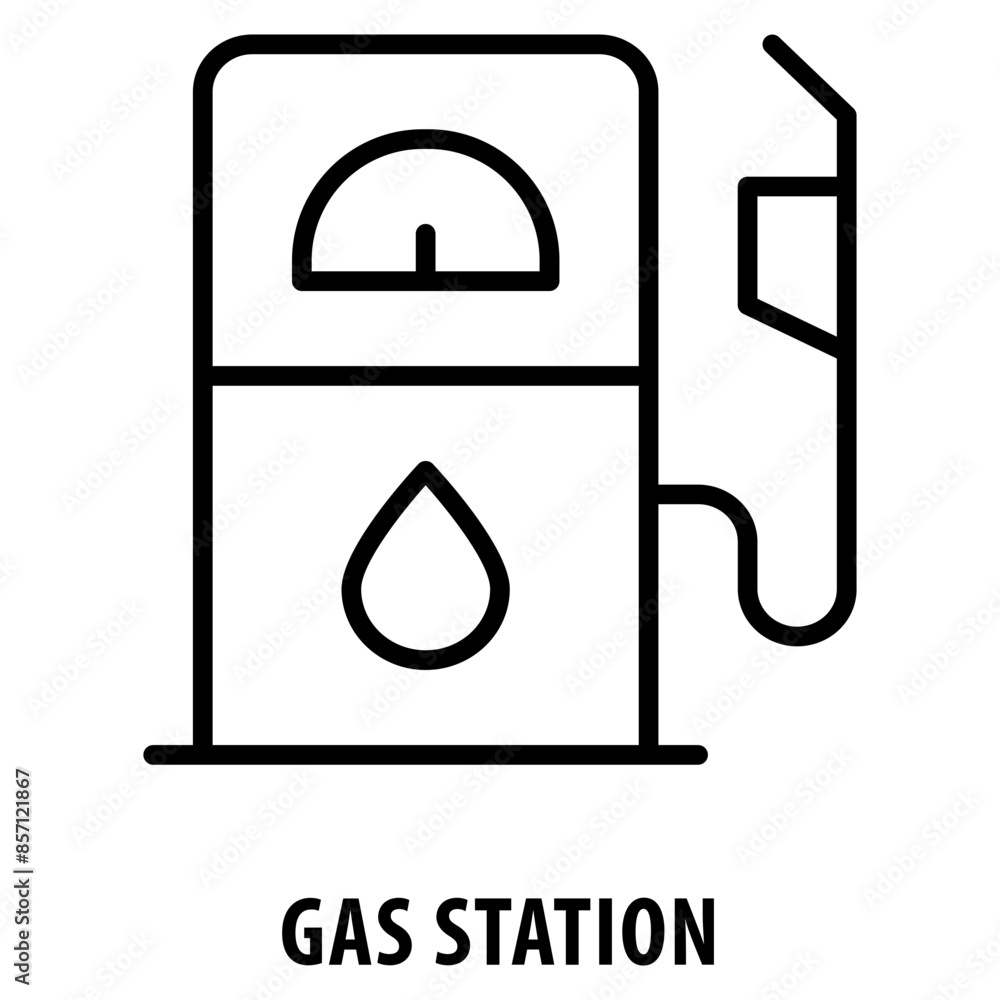 Poster gas station icon simple and easy to edit for your design elements