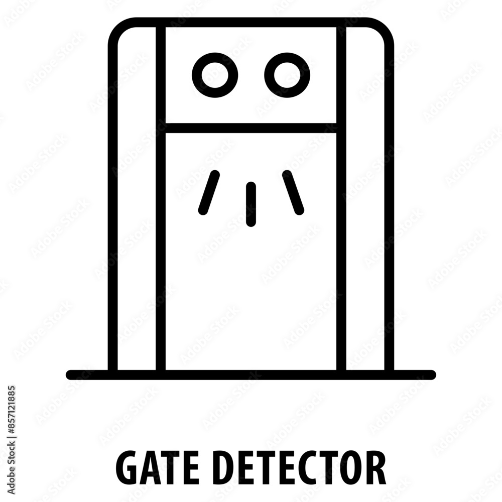 Poster gate detector icon simple and easy to edit for your design elements