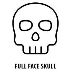 full face skull without lower jaw Icon simple and easy to edit for your design elements
