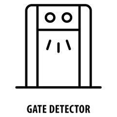Gate Detector Icon simple and easy to edit for your design elements