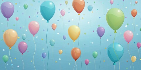  Lots of colorful Balloons background