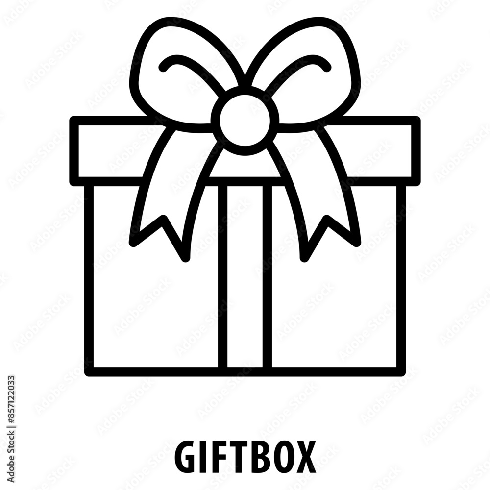 Poster giftbox icon simple and easy to edit for your design elements