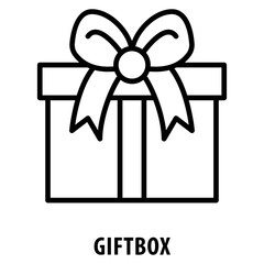 giftbox Icon simple and easy to edit for your design elements