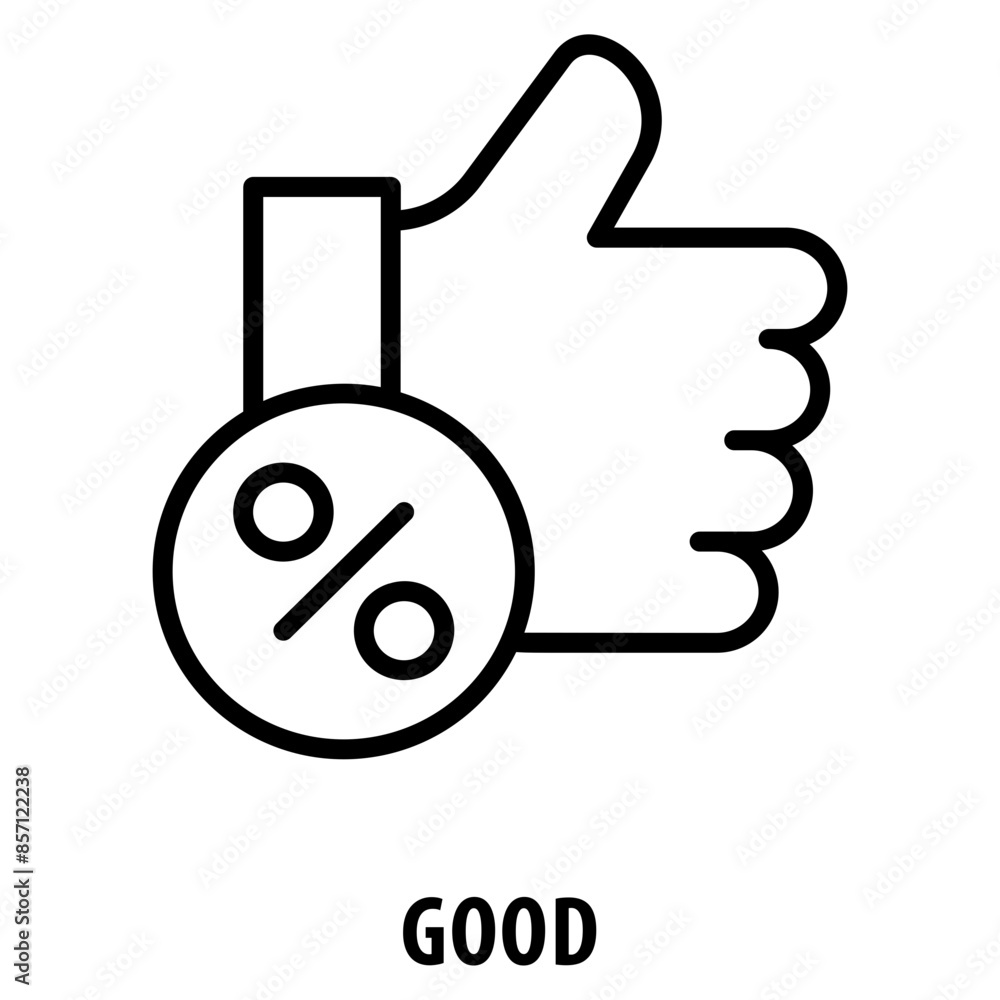 Aufkleber good icon simple and easy to edit for your design elements