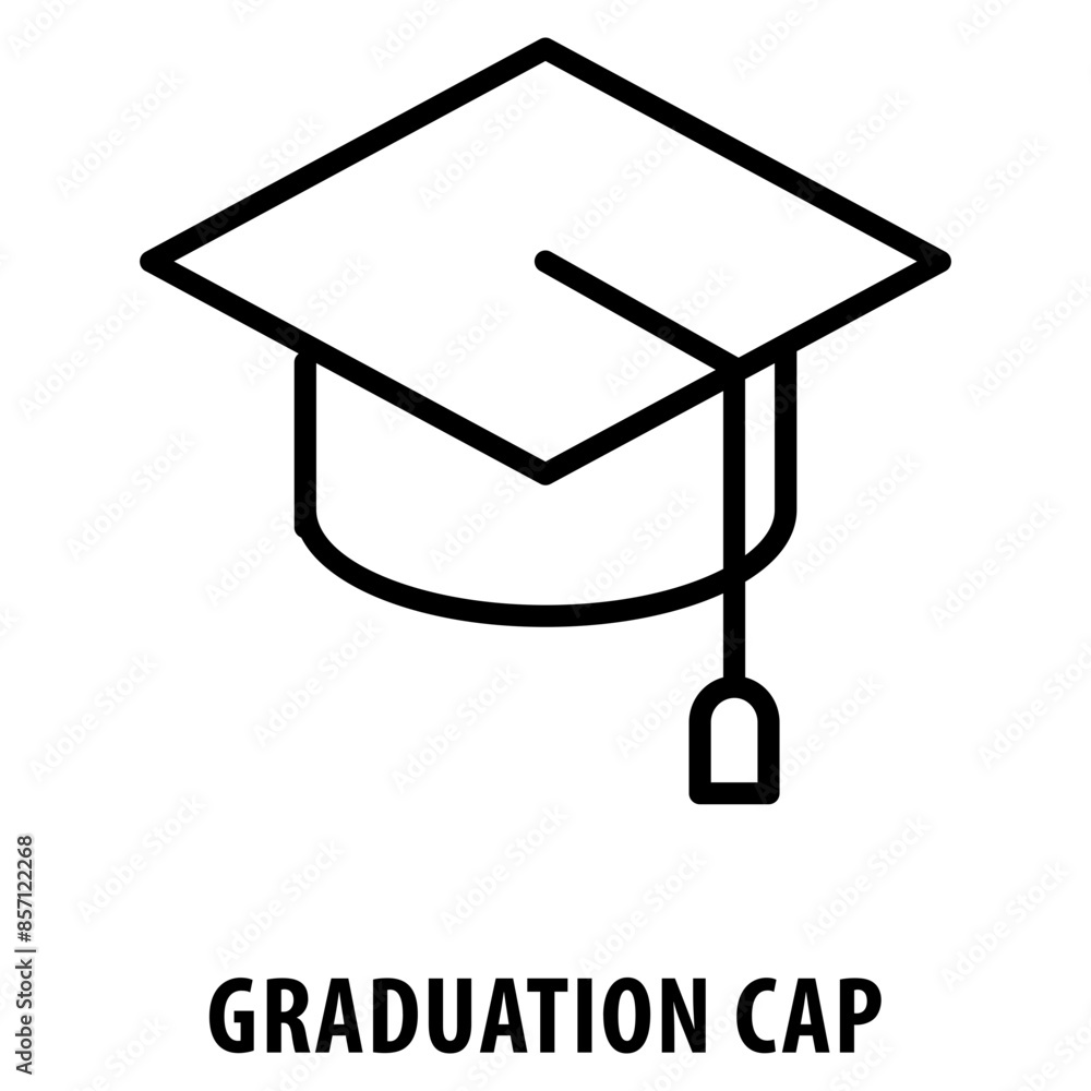 Poster graduation cap icon simple and easy to edit for your design elements