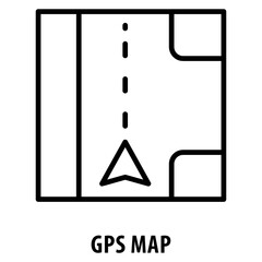 GPS Map Icon simple and easy to edit for your design elements