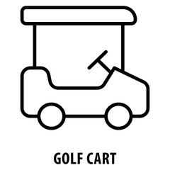 Golf Cart Icon simple and easy to edit for your design elements