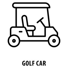 Golf Car Icon simple and easy to edit for your design elements
