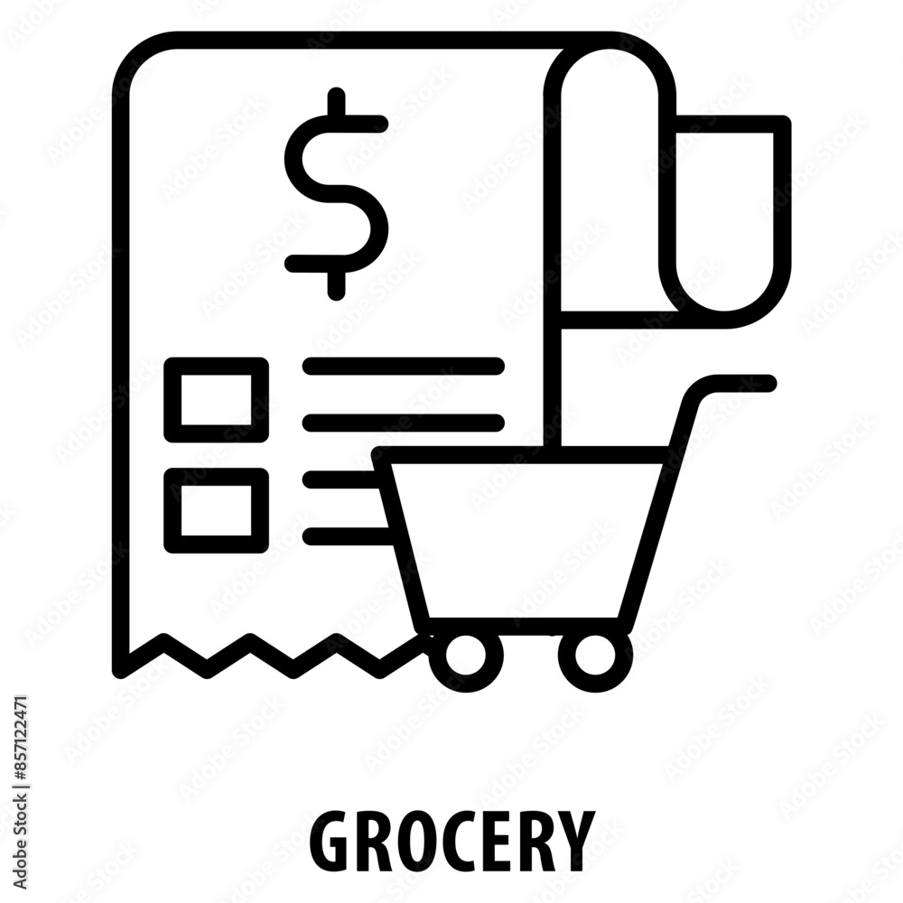 Poster grocery icon simple and easy to edit for your design elements