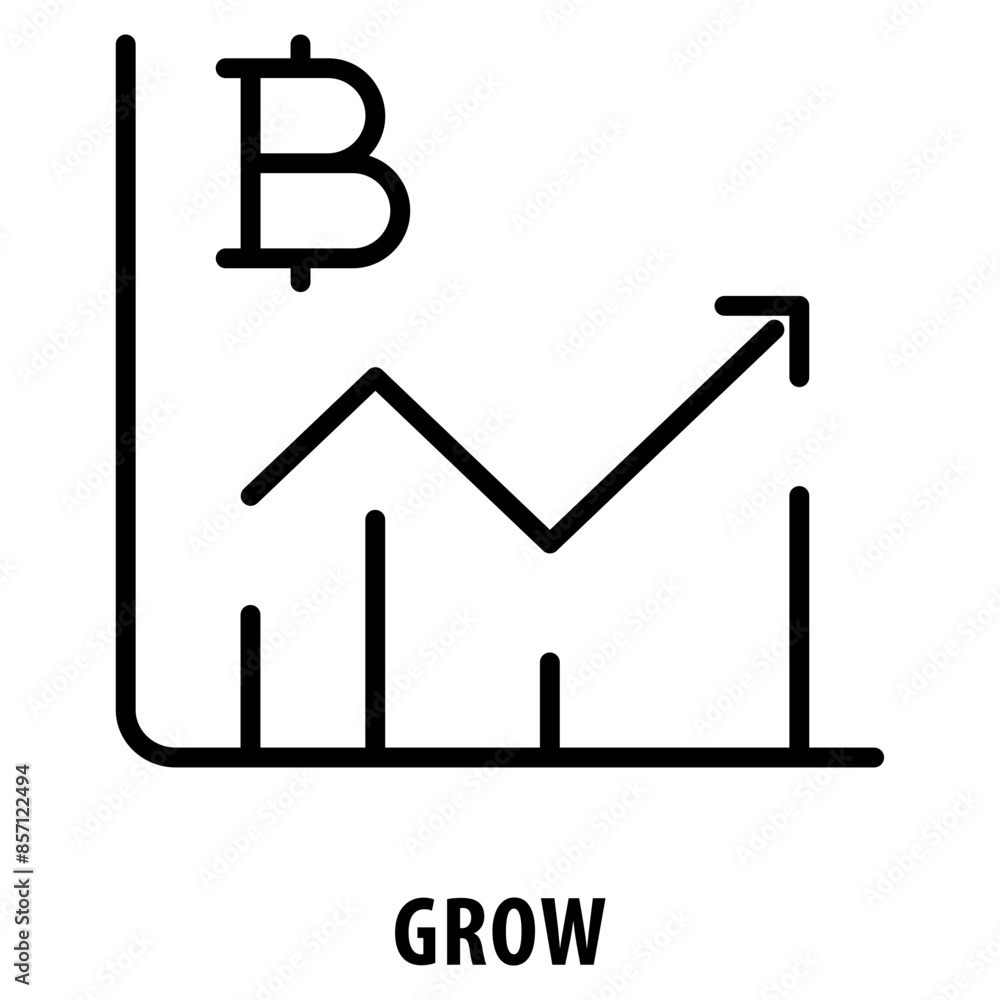 Poster grow icon simple and easy to edit for your design elements
