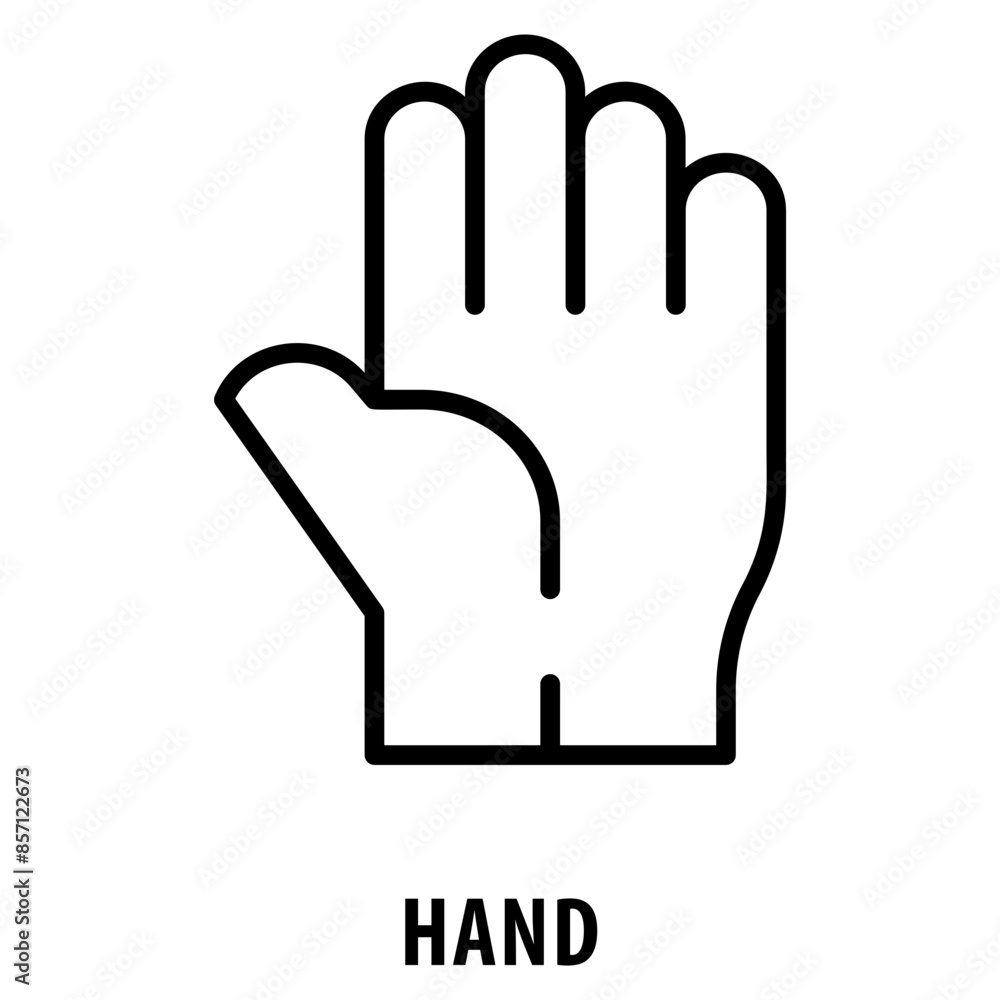 Poster hand icon simple and easy to edit for your design elements