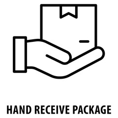 hand receive package Icon simple and easy to edit for your design elements
