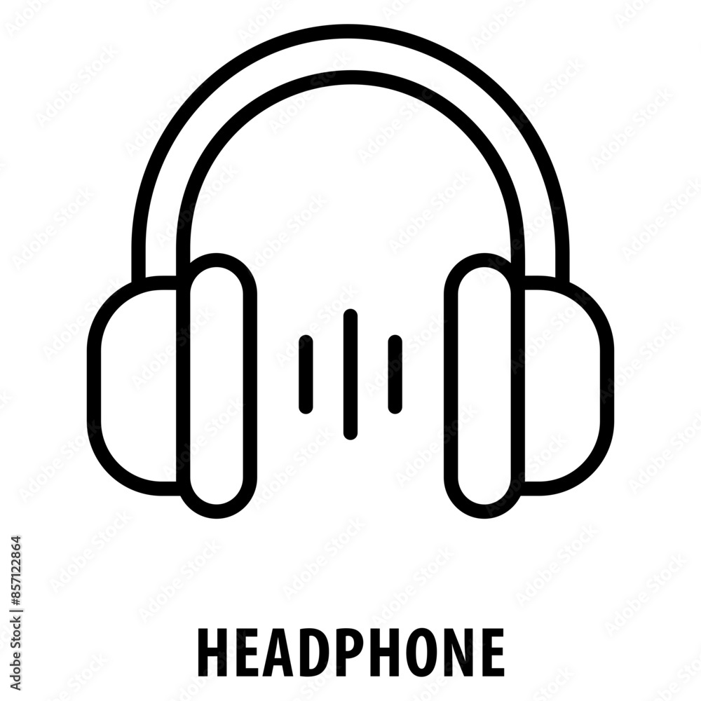 Poster headphone icon simple and easy to edit for your design elements