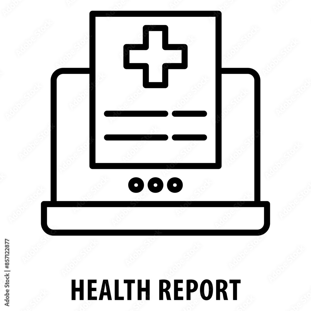 Poster health report icon simple and easy to edit for your design elements