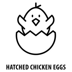 Hatched chicken eggs Icon simple and easy to edit for your design elements