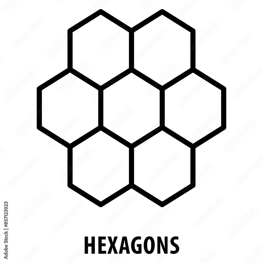 Poster hexagons icon simple and easy to edit for your design elements