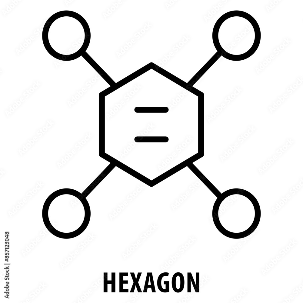 Poster hexagon icon simple and easy to edit for your design elements