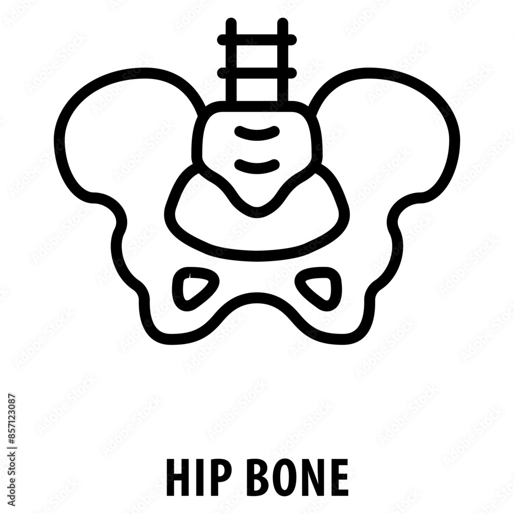 Poster hip bone icon simple and easy to edit for your design elements
