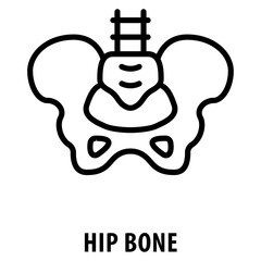 hip bone Icon simple and easy to edit for your design elements