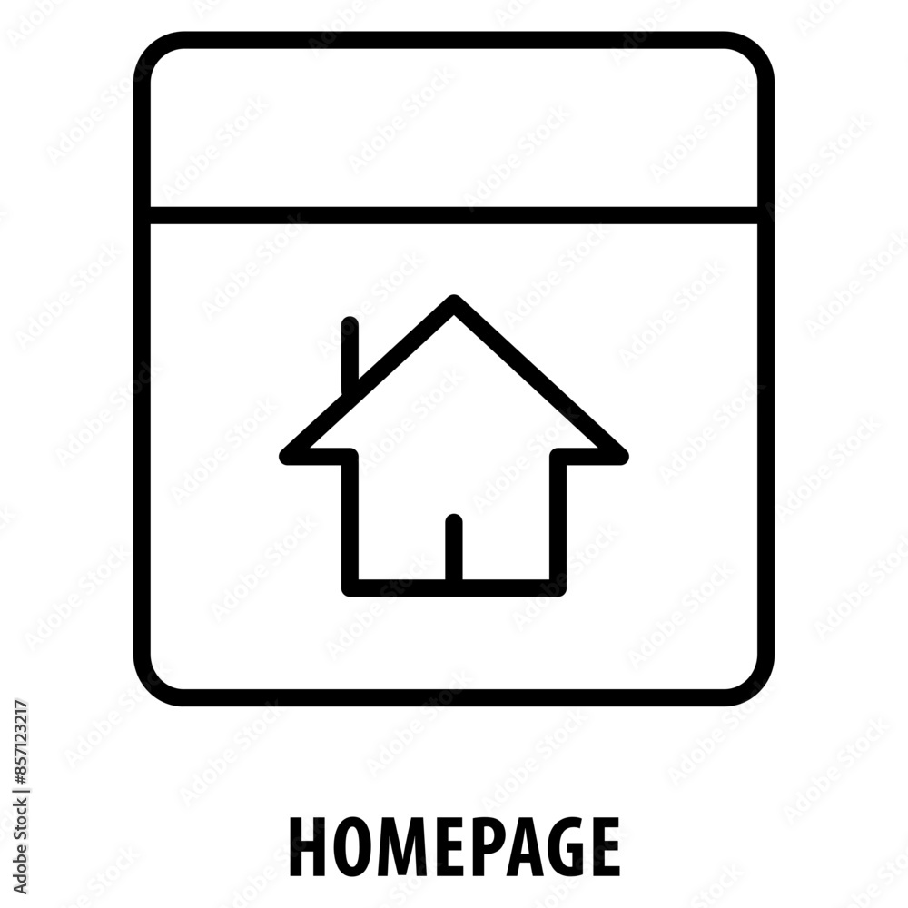 Aufkleber homepage icon simple and easy to edit for your design elements