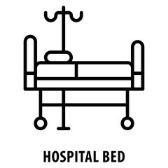 Hospital Bed Icon simple and easy to edit for your design elements