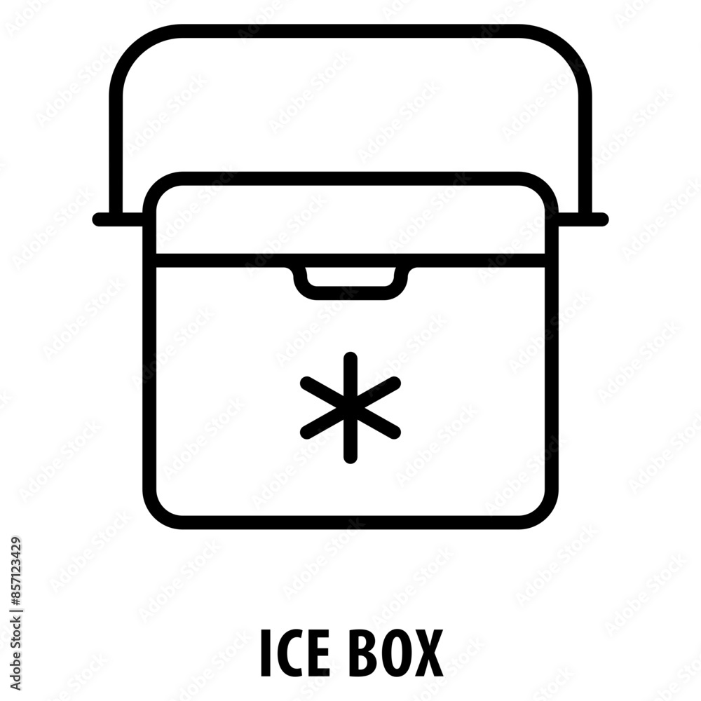 Poster ice box icon simple and easy to edit for your design elements