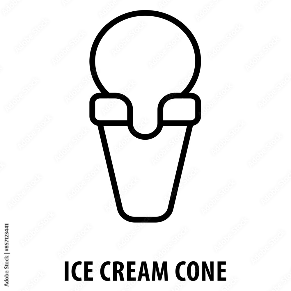 Aufkleber ice cream cone icon simple and easy to edit for your design elements