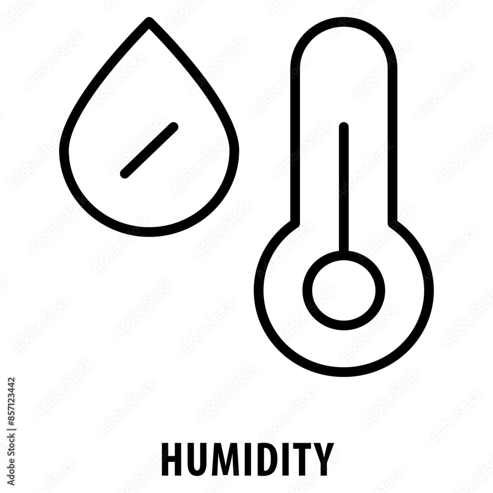Poster humidity icon simple and easy to edit for your design elements