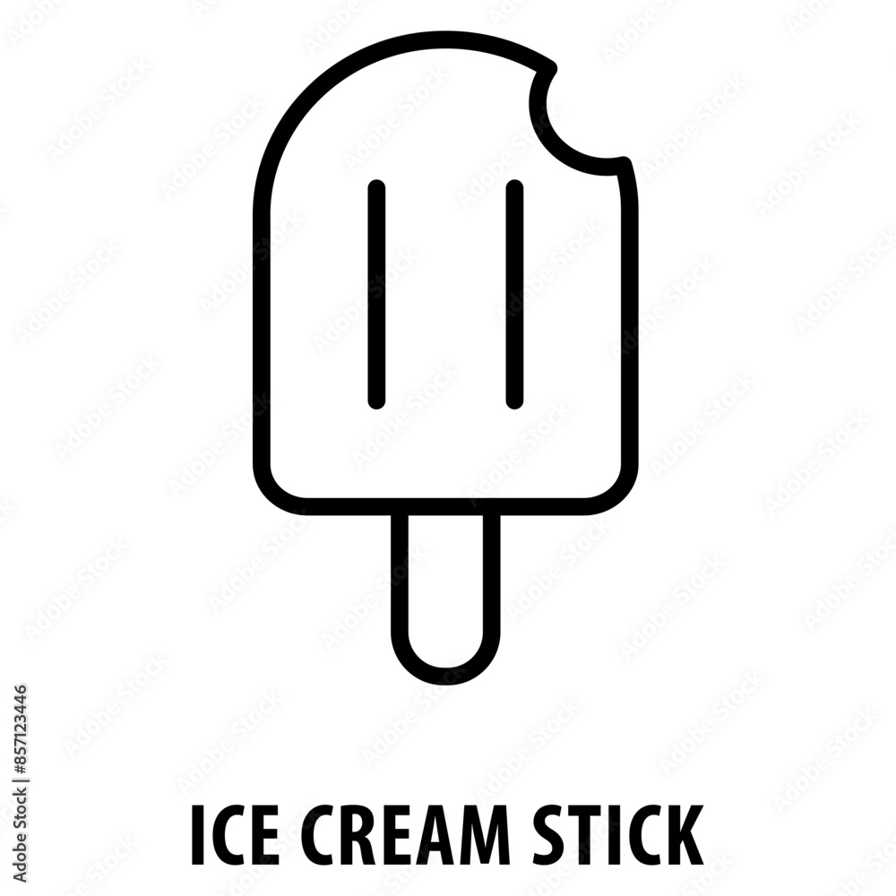Poster ice cream stick icon simple and easy to edit for your design elements