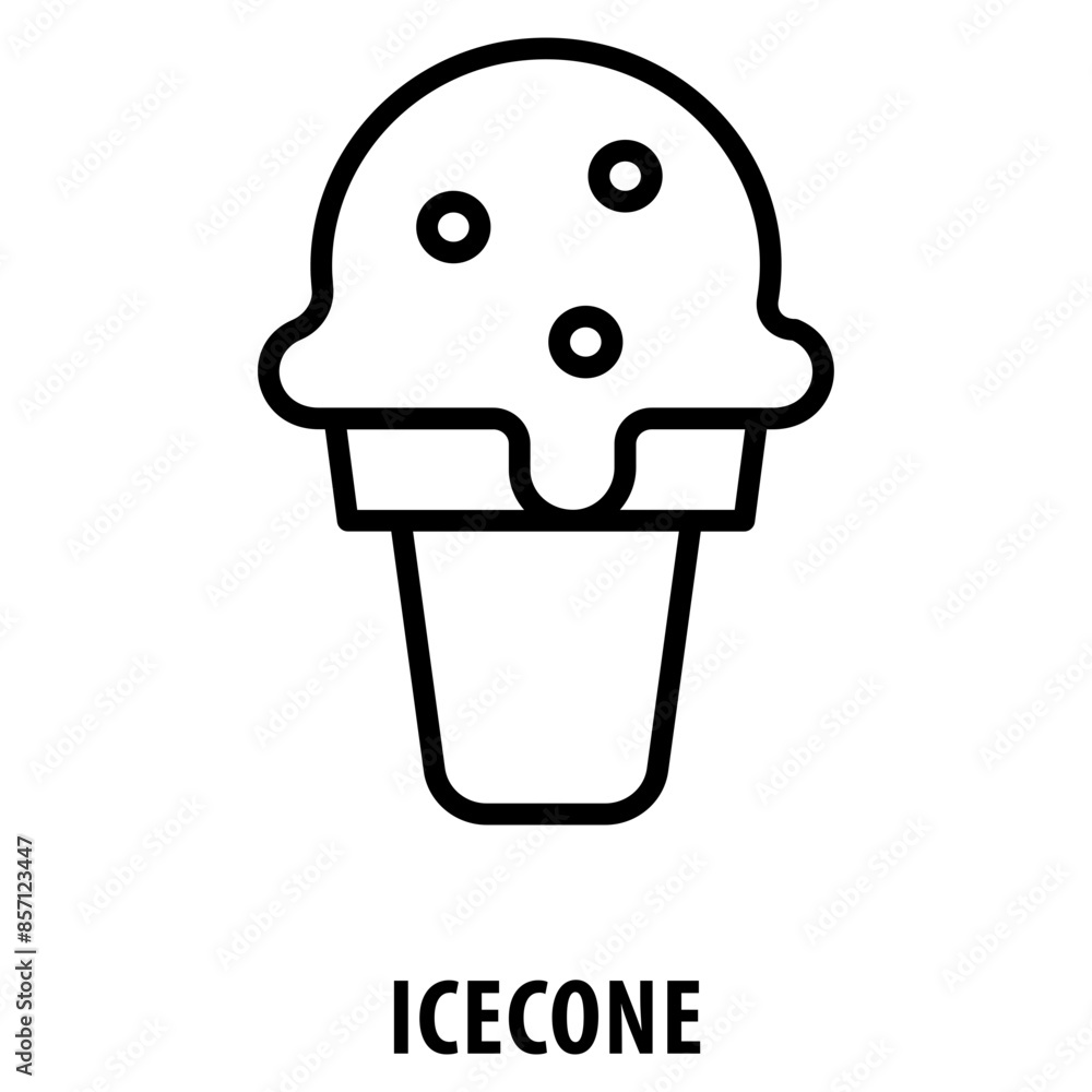Poster icecone icon simple and easy to edit for your design elements