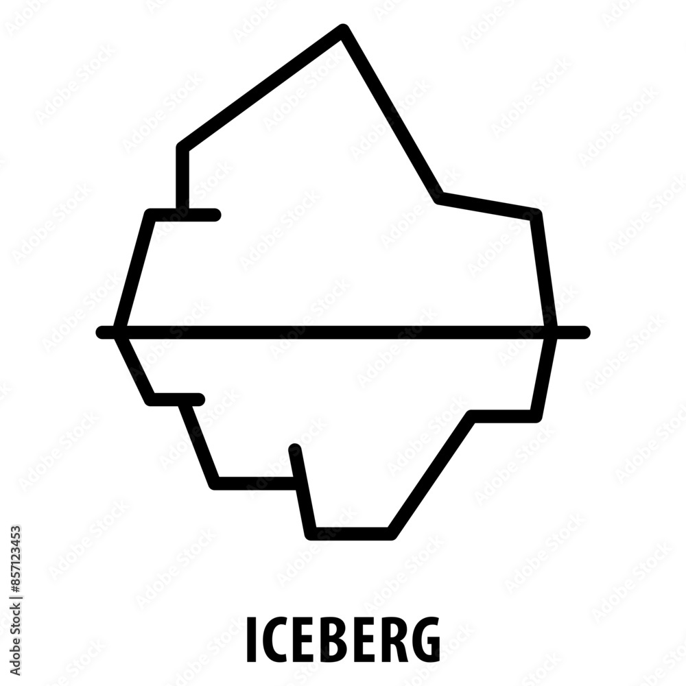 Poster iceberg icon simple and easy to edit for your design elements