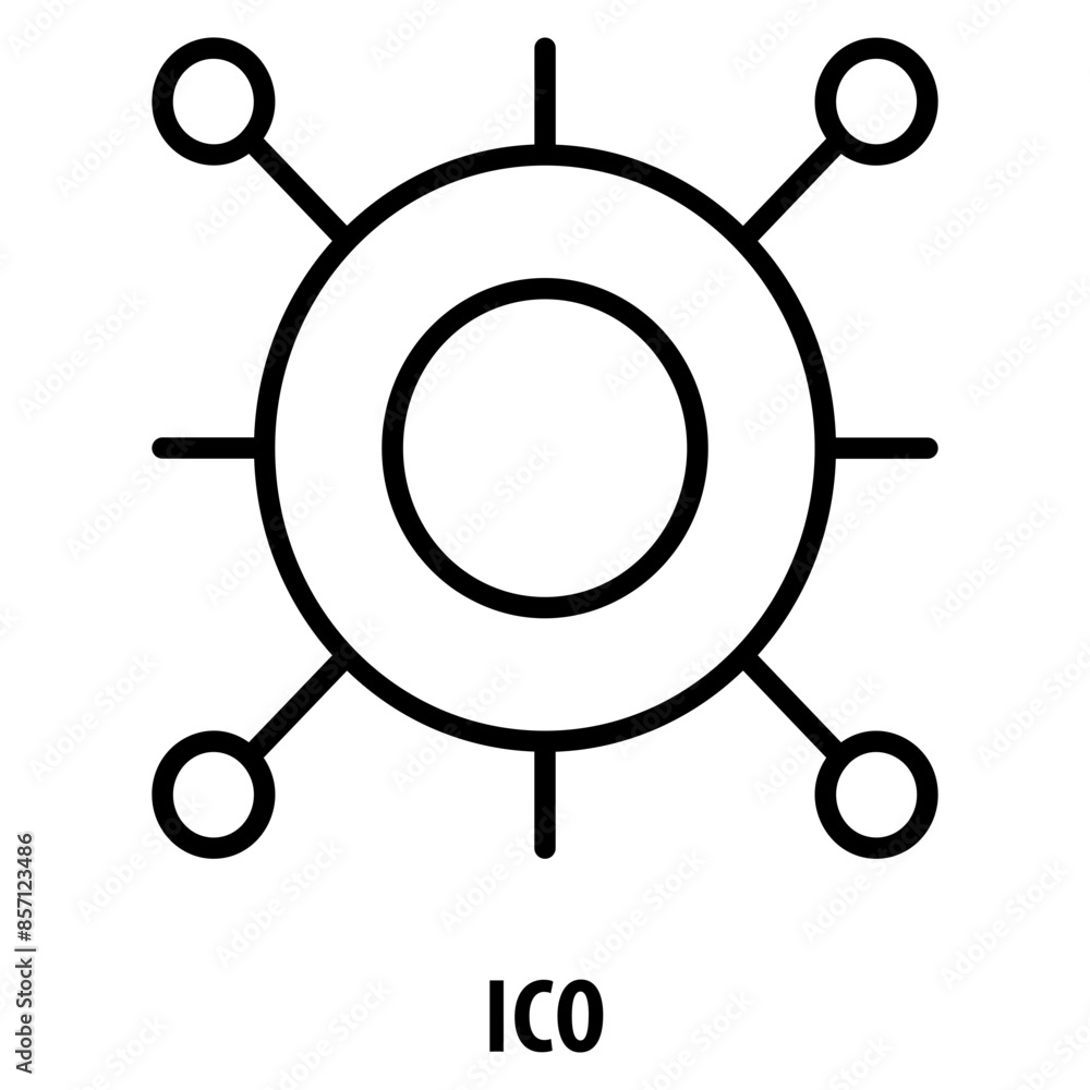Poster ico icon simple and easy to edit for your design elements