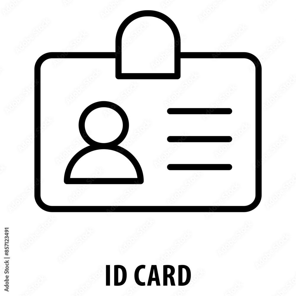 Poster Id Card Icon simple and easy to edit for your design elements