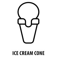 Ice Cream cone Icon simple and easy to edit for your design elements
