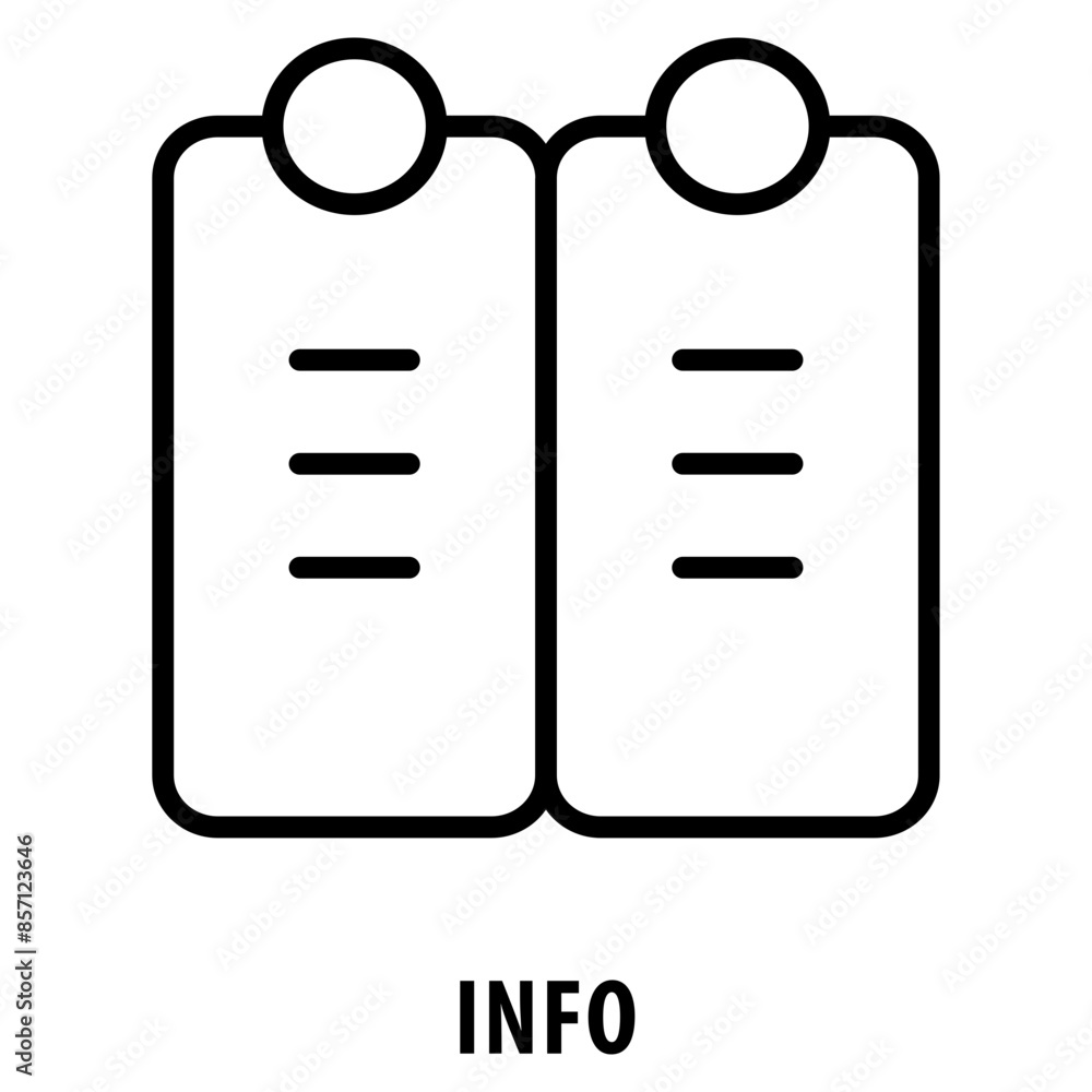 Poster info icon simple and easy to edit for your design elements