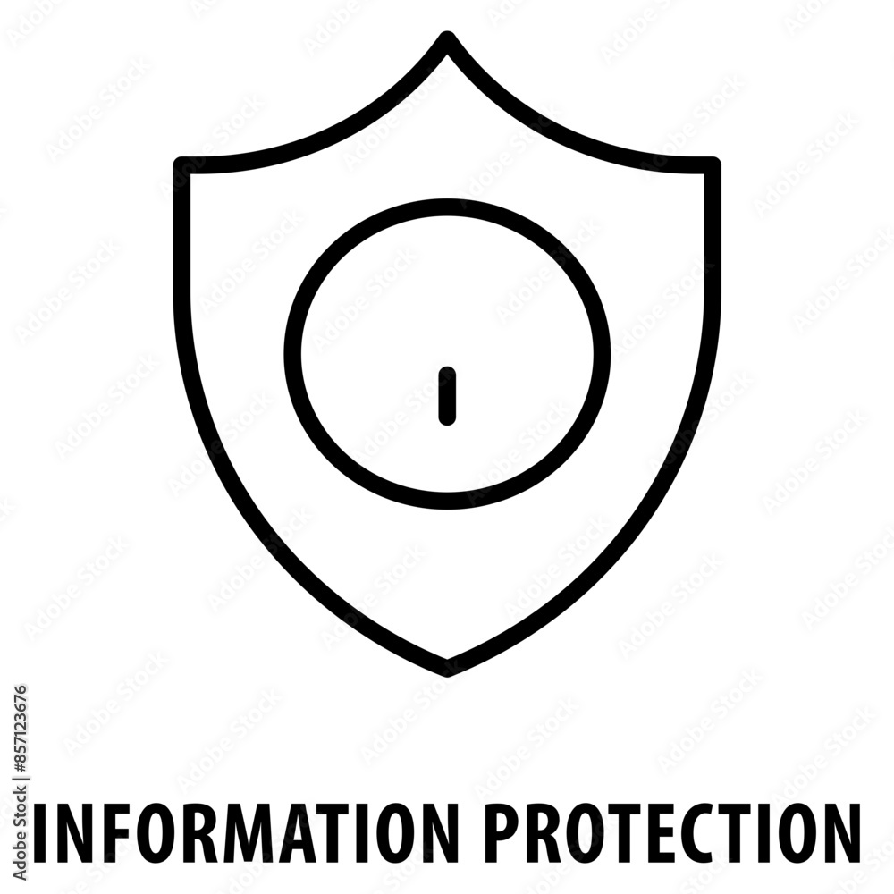 Poster information protection icon simple and easy to edit for your design elements