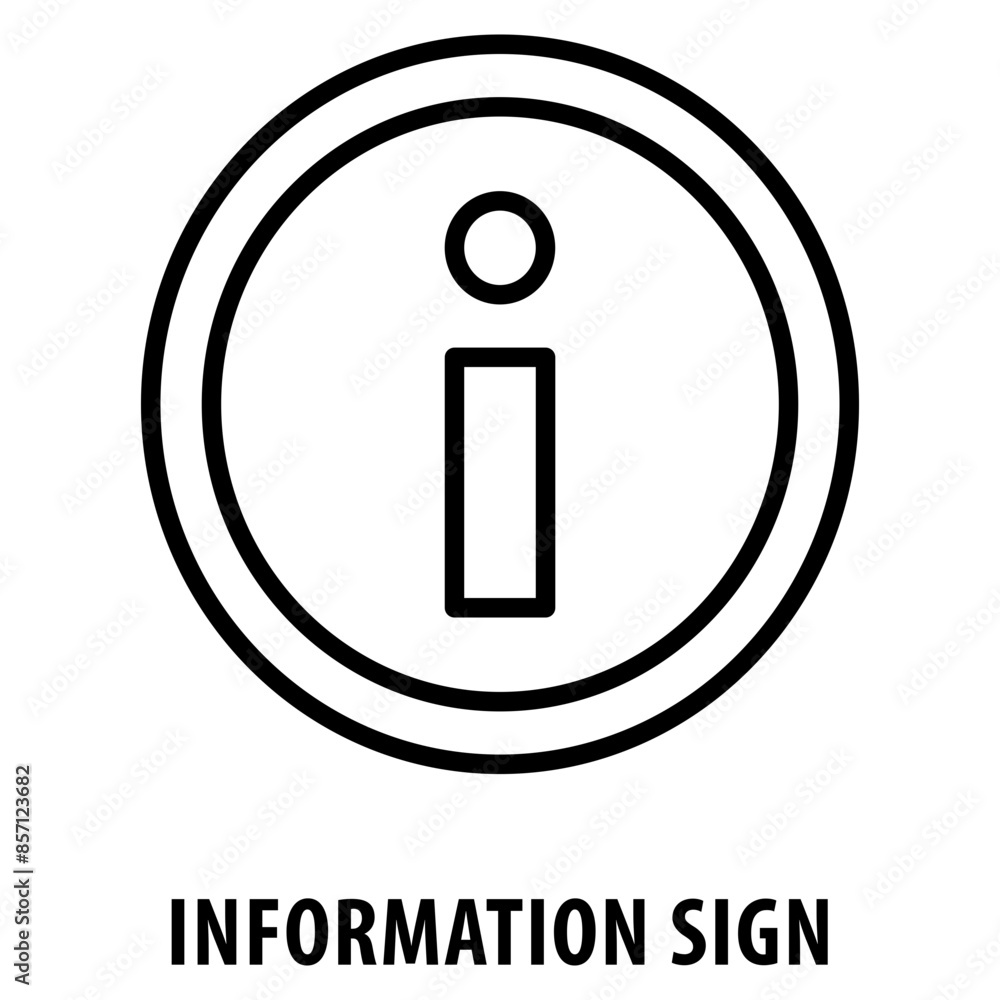 Aufkleber information sign icon simple and easy to edit for your design elements