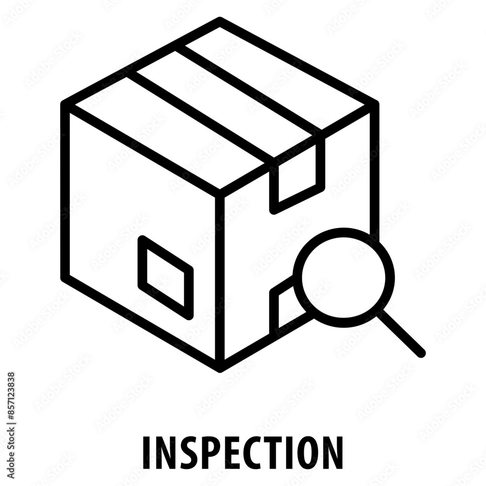 Aufkleber inspection icon simple and easy to edit for your design elements