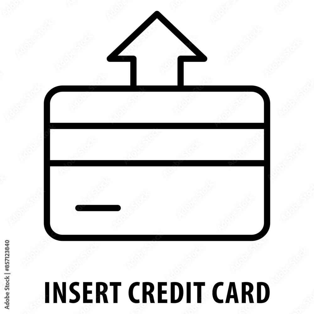 Aufkleber insert credit card icon simple and easy to edit for your design elements