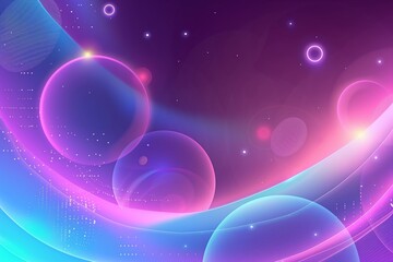 3d render blue pink neon round frame circle ring shape empty space ultraviolet light 80 s retro style fashion show stage abstract background