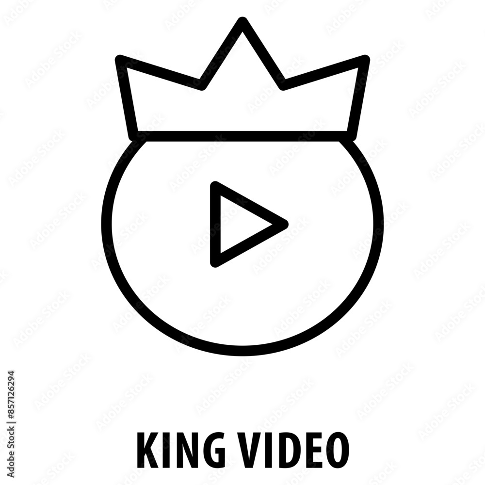Poster king video icon simple and easy to edit for your design elements