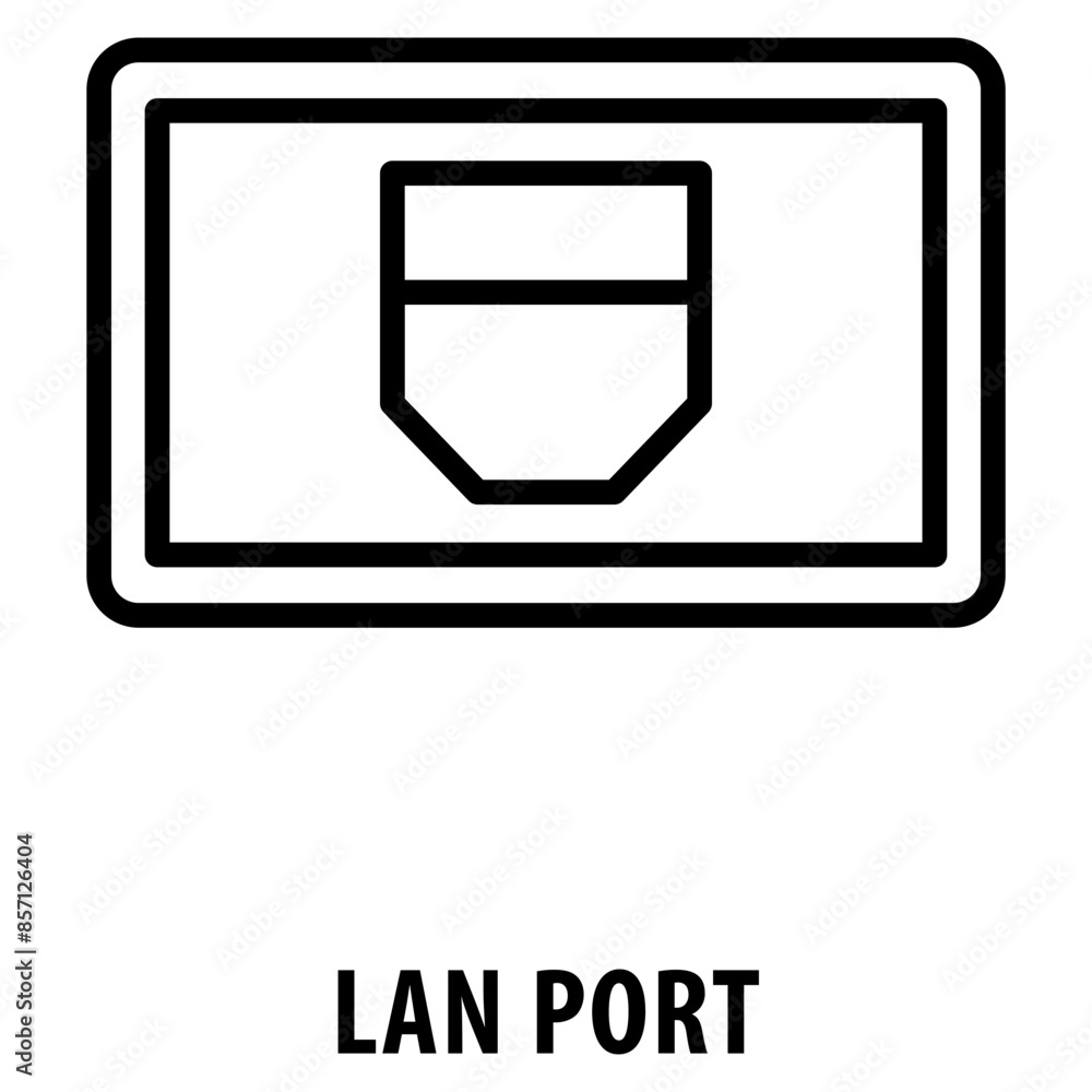 Poster lan port icon simple and easy to edit for your design elements
