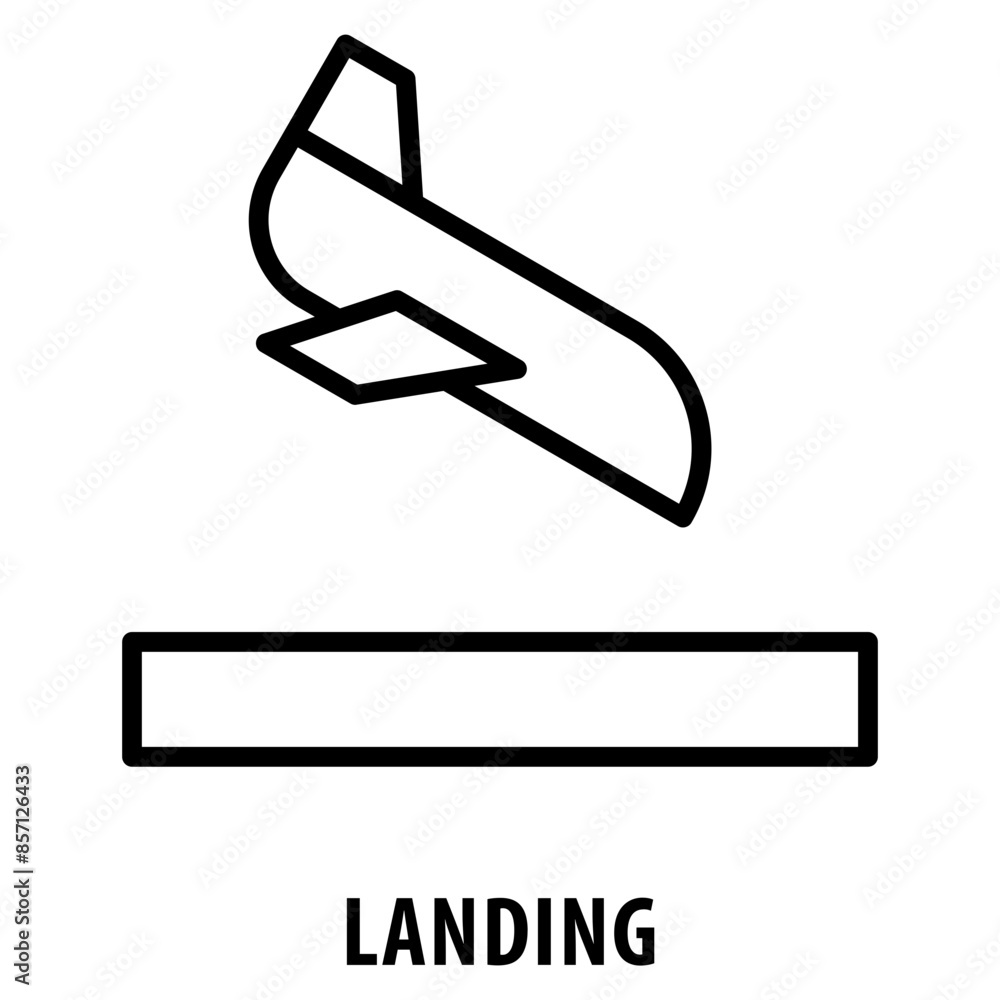 Poster landing icon simple and easy to edit for your design elements