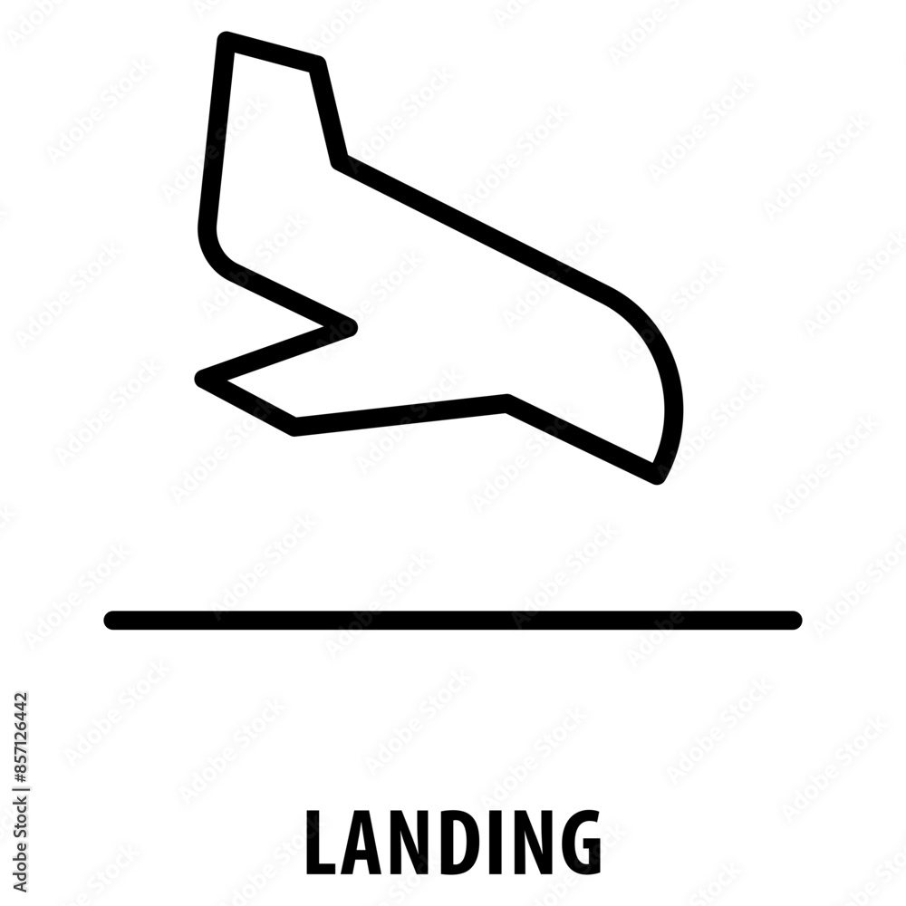 Poster landing icon simple and easy to edit for your design elements