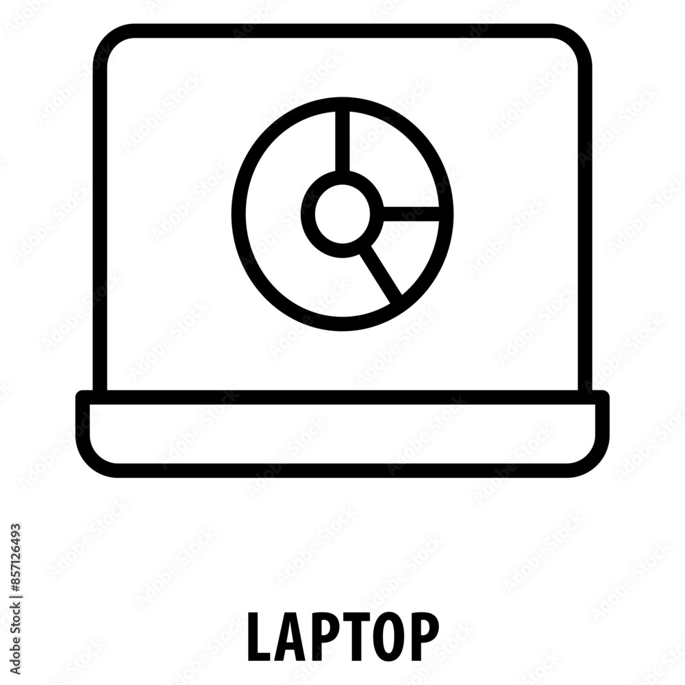 Aufkleber laptop icon simple and easy to edit for your design elements