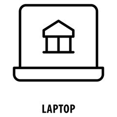 Laptop Icon simple and easy to edit for your design elements