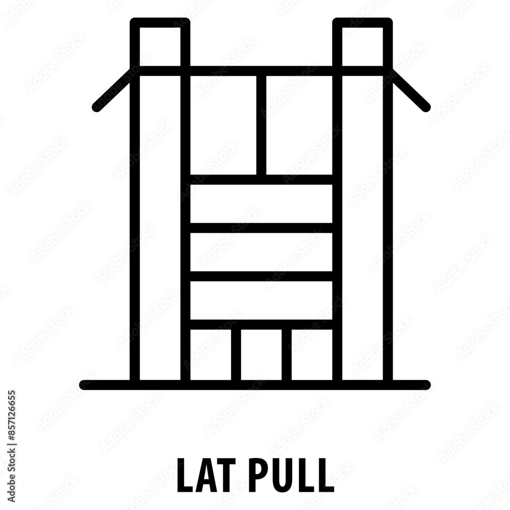 Poster lat pull icon simple and easy to edit for your design elements