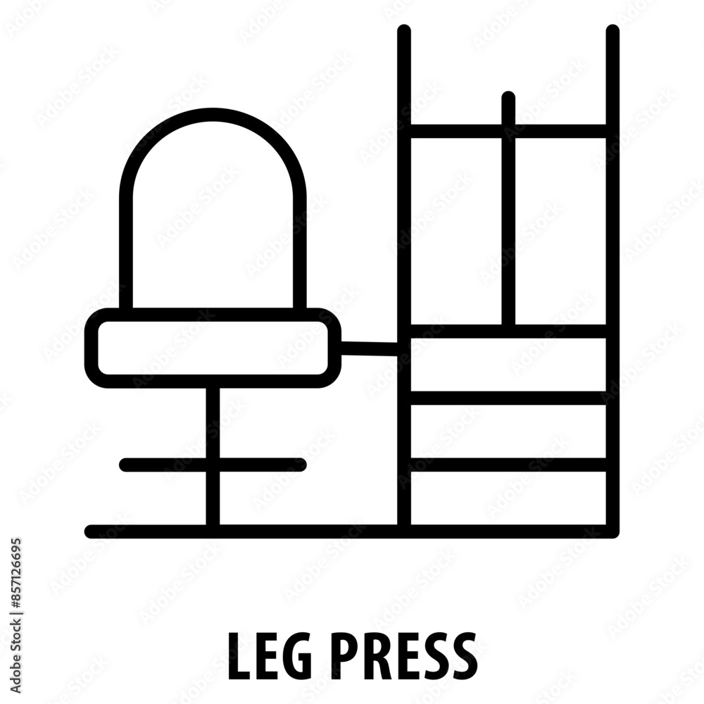 Poster leg press icon simple and easy to edit for your design elements